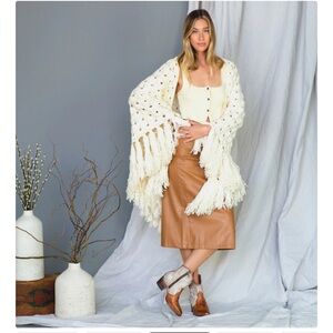 Bed Stu Western Tan and Light Cream Leather Ankle Boots